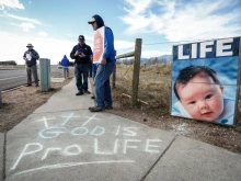 Pro-Life protestors demonstrate in Colorado Springs, Colorado, in 2017.