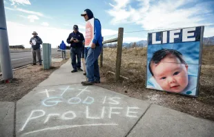 Pro-Life protestors demonstrate in Colorado Springs, Colorado, in 2017. Photo by Marc Piscotty/Getty Images