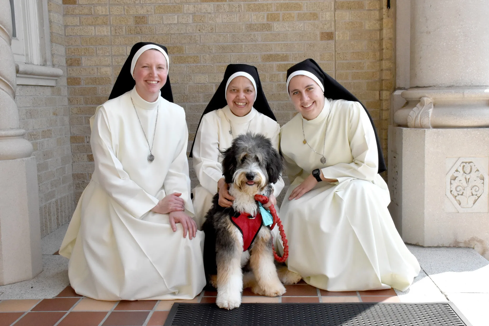 Gia, an 8-month-old Bernedoodle, visits Sacred Heart of Jesus School in Baton Rouge twice a week with a group of Mercedarian Sisters of the Blessed Sacrament.?w=200&h=150