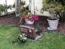 A pro-life memorial at St. Joseph's church in Port Moody, Canada, that was vandalized June 13, 2021.