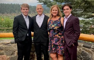The Greany family (from left) Lance, Tom, Kat, and Cole, who lost their Colorado home in the Marshall Fire in late 2021. Courtesy photo