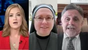 Reporter Catherine Hadro speaks with Sister Mary Gianna of the Disciples of the Lord Jesus Christ and Frank DeAngelis on “EWTN News In Depth” on April 19, 2024. Sister Mary Gianna, also known as Jenica Thornby, was a sophomore at Columbine High School and DeAngelis was principal on April 20, 1999, when two gunmen killed 12 students and one teacher before turning their guns on themselves.