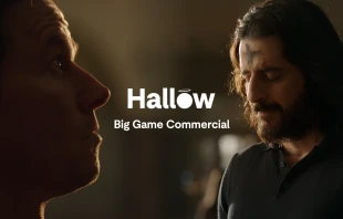 A still from Hallow's Super Bowl commercial that aired Feb. 11, 2024. Credit: Hallow