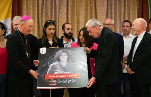 Members of the Holy Land Coordination meet with young people of Jerusalem at St James the Apostle Beit Hanina parish, May 21, 2022. Mazur/cbcew.org.uk via Flickr (CC BY-NC-ND 2.0)