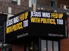 A He Gets Us ad in Washington, D.C.