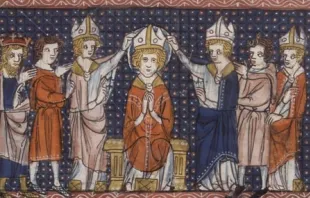 The ordination of St. Hilary of Poitiers. Credit: Richard de Montbaston et collaborateurs/Public domain via Wikimedia Commons