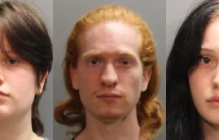 From left to right: Promise Yardley, 18, Freeman Yardley, 24, and Blessing Yardley, 22, were all arrested by the Jacksonville Sheriff's Office March 5 as suspects in a vandalism incident at Holy Family Catholic Church in Jacksonville, Florida. Courtesy Jacksonville Sheriff's Office Department of Corrections