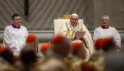 Pope Francis speaks at the Vatican's Easter Vigil, March 30, 2024