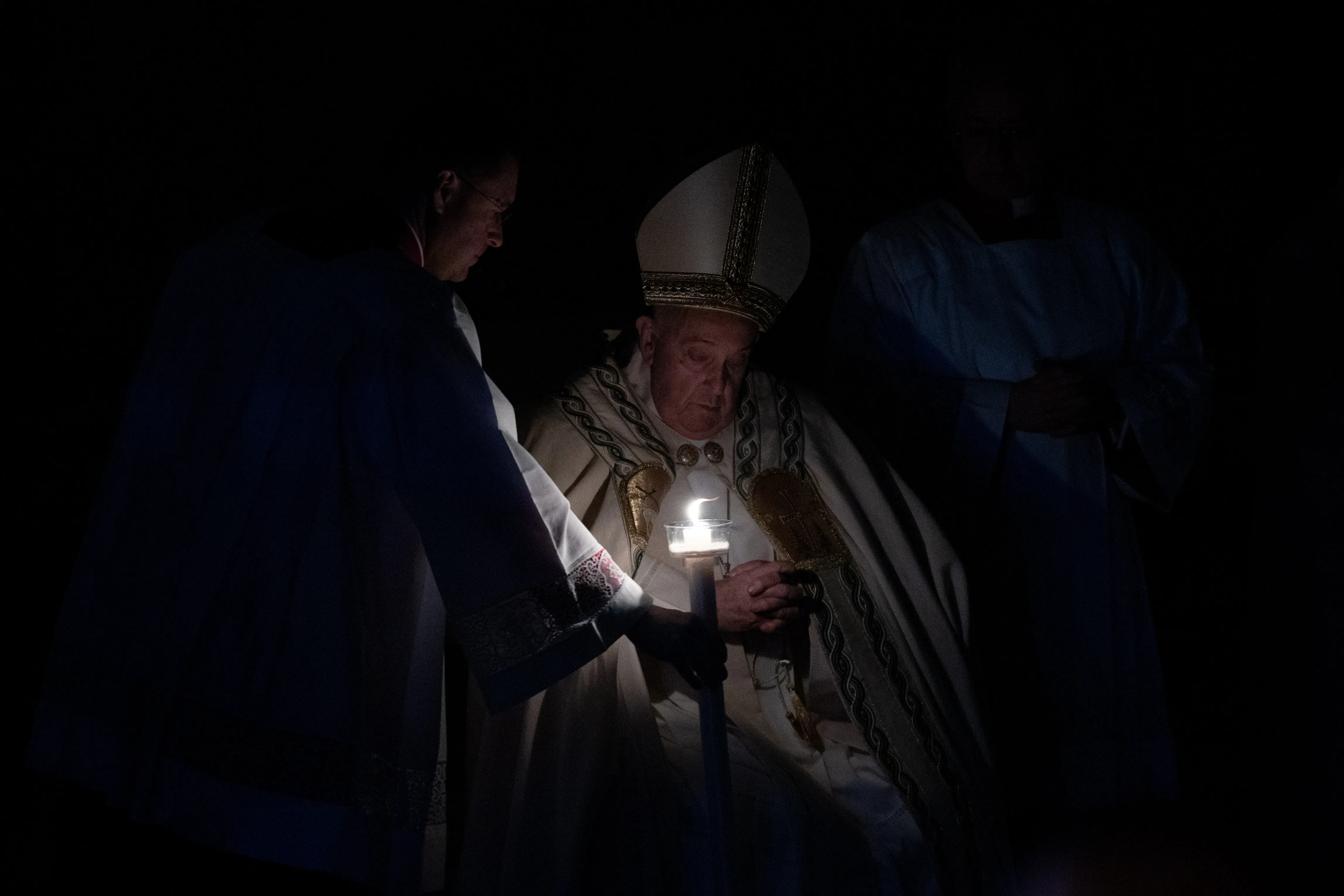 Pope Francis presides at the Vatican's Easter Vigil, Saturday, March 30, 2024?w=200&h=150