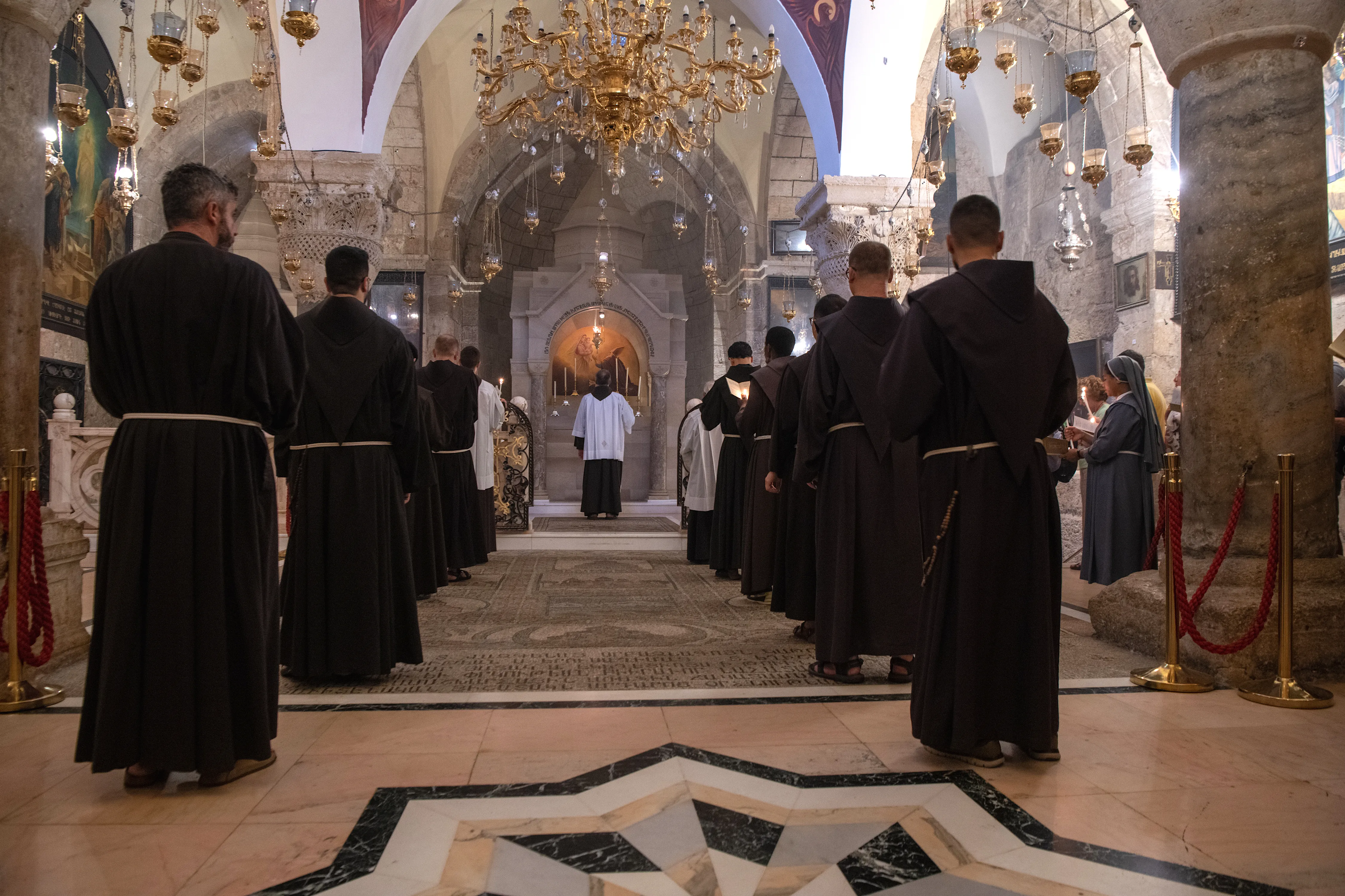 The daily procession of the Franciscan friars of the Custody of the Holy Land in the Basilica of the Holy Sepulcher. Due to the restoration works inside the basilica, Franciscans, as well as other communities, had to change the route of their processions. These are all issues that need to be discussed, as they fall within the Status Quo.?w=200&h=150