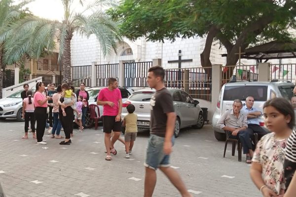 Holy Family Church in Gaza welcomes refugees fleeing from war. Credit: Holy Family Church in Gaza