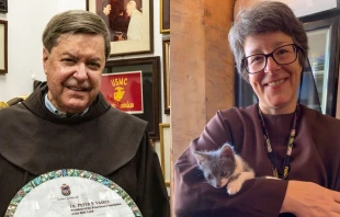 Father Peter Vasko, OFM, and Sister Naomi Zimmermann, FSE. Credit: Marinella Bandini; photo courtesy of Sister Naomi Zimmermann, FSE