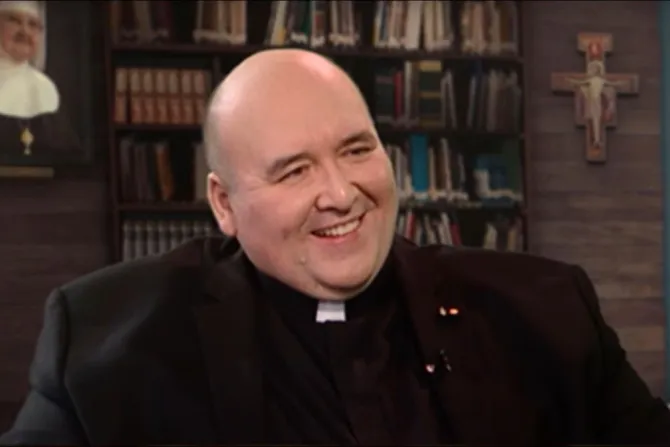 Father John Horgan, shown at the EWTN studios, died Wednesday after battling stomach cancer. He was a moral theologian, lecturer, author, pastor and chaplain to numerous organizations.