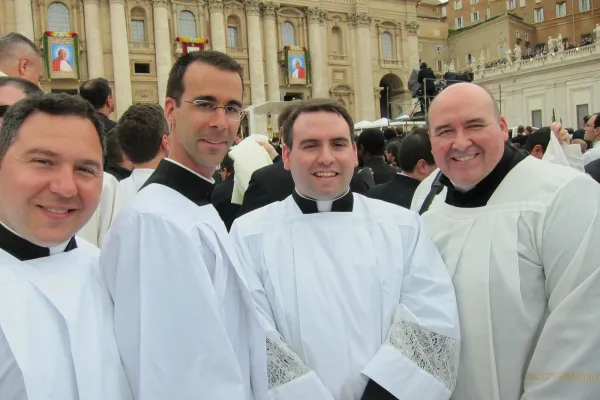 Father John Horgan, far right, with priests of the Archdiocese of Vancouver in Rome in 2014. Courtesy of The B.C. Catholic
