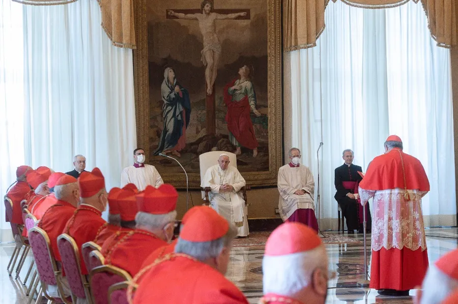 Pope Francis holds an Ordinary Public Consistory in the Consistory Hall of the Apostolic Palace, May 3, 2021.?w=200&h=150