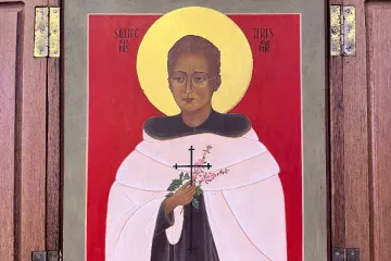An icon of Titus Brandsma in Bolsward, the Netherlands.