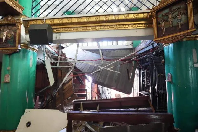 The second floor of St. Peter the Apostle Church in San José del Monte in the Philippines collapsed during Ash Wednesday Mass on Feb. 14, 2024.?w=200&h=150