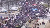 Students for Life of America estimates that about 150,000 people attended the March for Life in Washington, D.C., on Jan. 21, 2022, based an analysis of a video of the marchers.