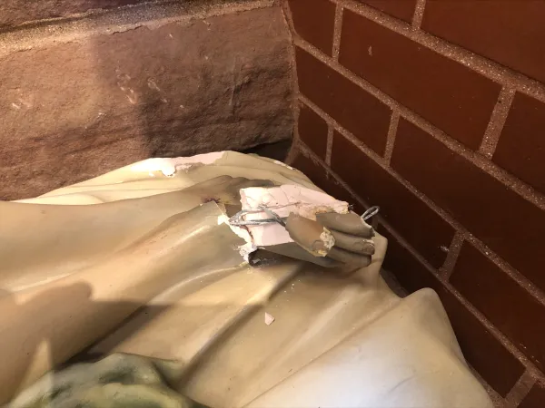 Woman arrested at Fargo cathedral for smashing 'Christ in Death' statue |  Catholic News Agency