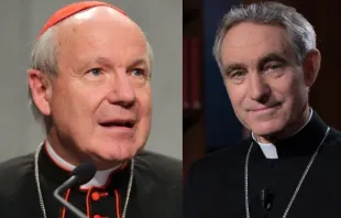 Austrian Cardinal Christoph Schönborn (left) and Archbishop Georg Gänswein, longtime personal secretary for Pope Benedict XVI. Daniel Ibañez/CNA