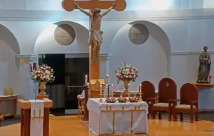 The tabernacle belonging to St. Bartholomew the Apostle Catholic Church in Katy, Texas, was reported stolen on May 9, 2022. Screenshot from YouTube video