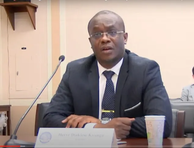 Congolese civil rights attorney Hervé Diakiese Kyungu testifying on July 14, 2022, at a congressional hearing in Washington, D.C. on the use of child labor in China-backed cobalt mines in the Democratic Republic of Congo.?w=200&h=150