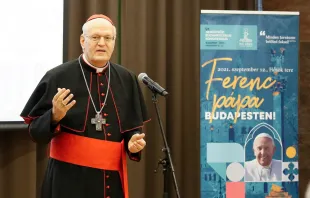 Cardinal Péter Erdő at a press conference for the International Eucharistic Congress in Budapest, June 14, 2021. IEC 2021 Budapest