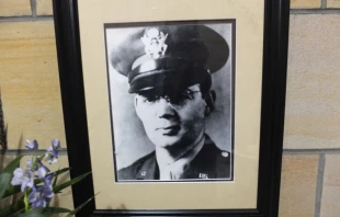 The Four Chaplains — Father John P. Washington, a Catholic priest (pictured above); Rev. George L. Fox, a Methodist minister; Rabbi Alexander D. Goode; and Rev. Clark V. Poling, a Reformed Church in America minister — gave their life jackets to save others when their ship was torpedoed in the frigid North Atlantic in 1943. Archdiocese of Newark/Sean Quinn