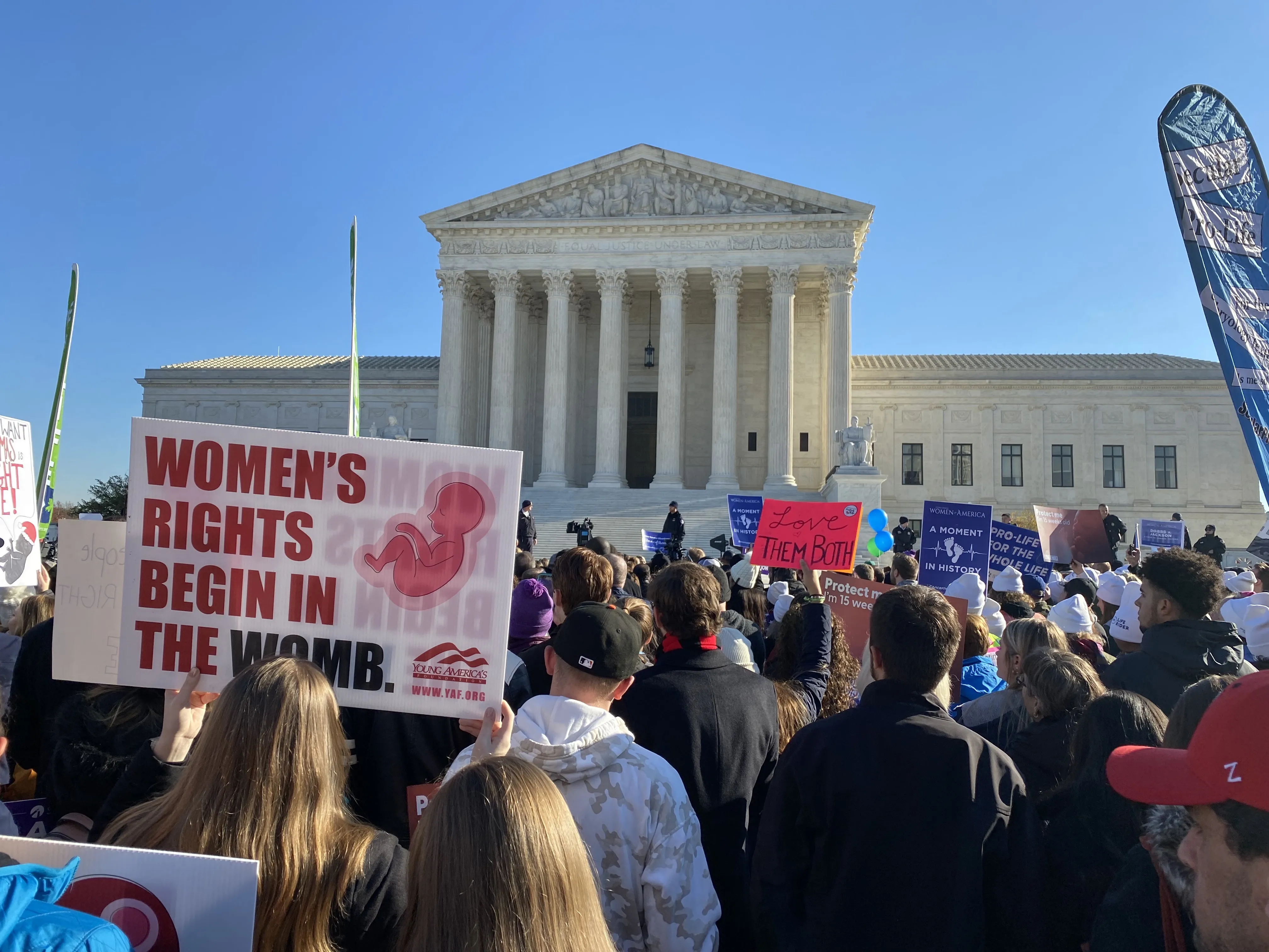 Thousands of pro-life advocates gathered outside the U.S. Supreme Court in Washington, D.C., on Dec. 1, 2021, in conjunction with oral arguments in the Dobbs v. Jackson Women's Health Organization abortion case.?w=200&h=150