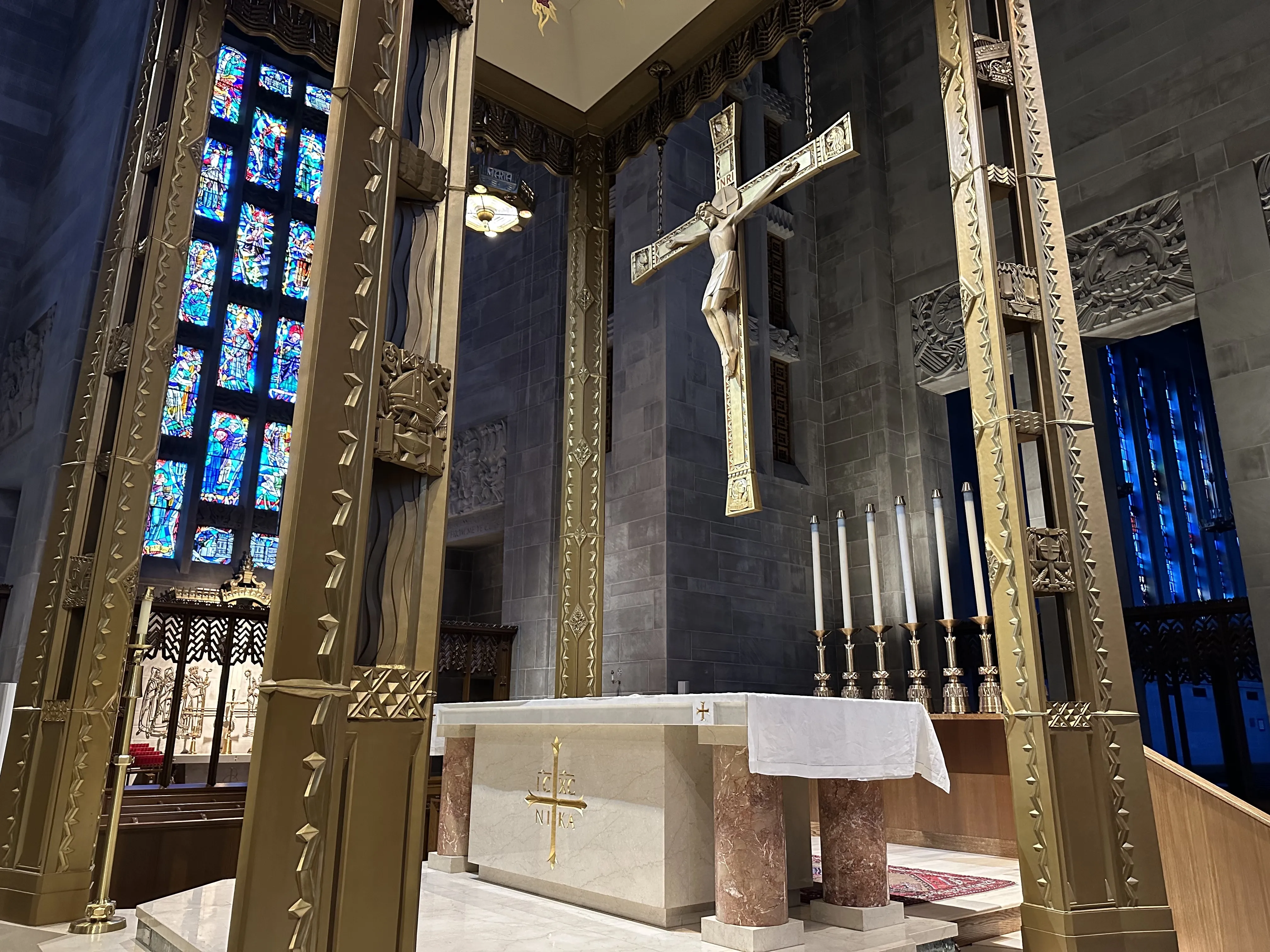 The high altar at the Cathedral of Mary Our Queen, Baltimore, Maryland. Nov. 2023.?w=200&h=150