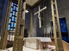 The high altar at the Cathedral of Mary Our Queen, Baltimore, Maryland. Nov. 2023.