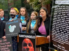 PAAU activists hold a rally outside Washington Surgi-Clinic in Washington, D.C., May 4, 2022.