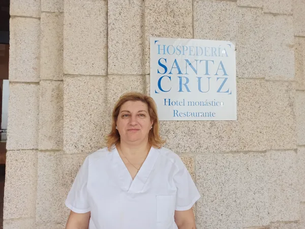 Alejandra Gómez has worked for 30 years at the Valley of the Fallen’s guesthouse. Estefanía Aguirre