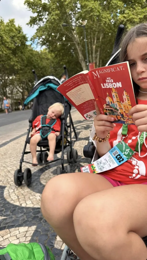 Gloria and Edmund Love enjoying some down time in Lisbon at WYD 2023. Photo credit: Alexis Love