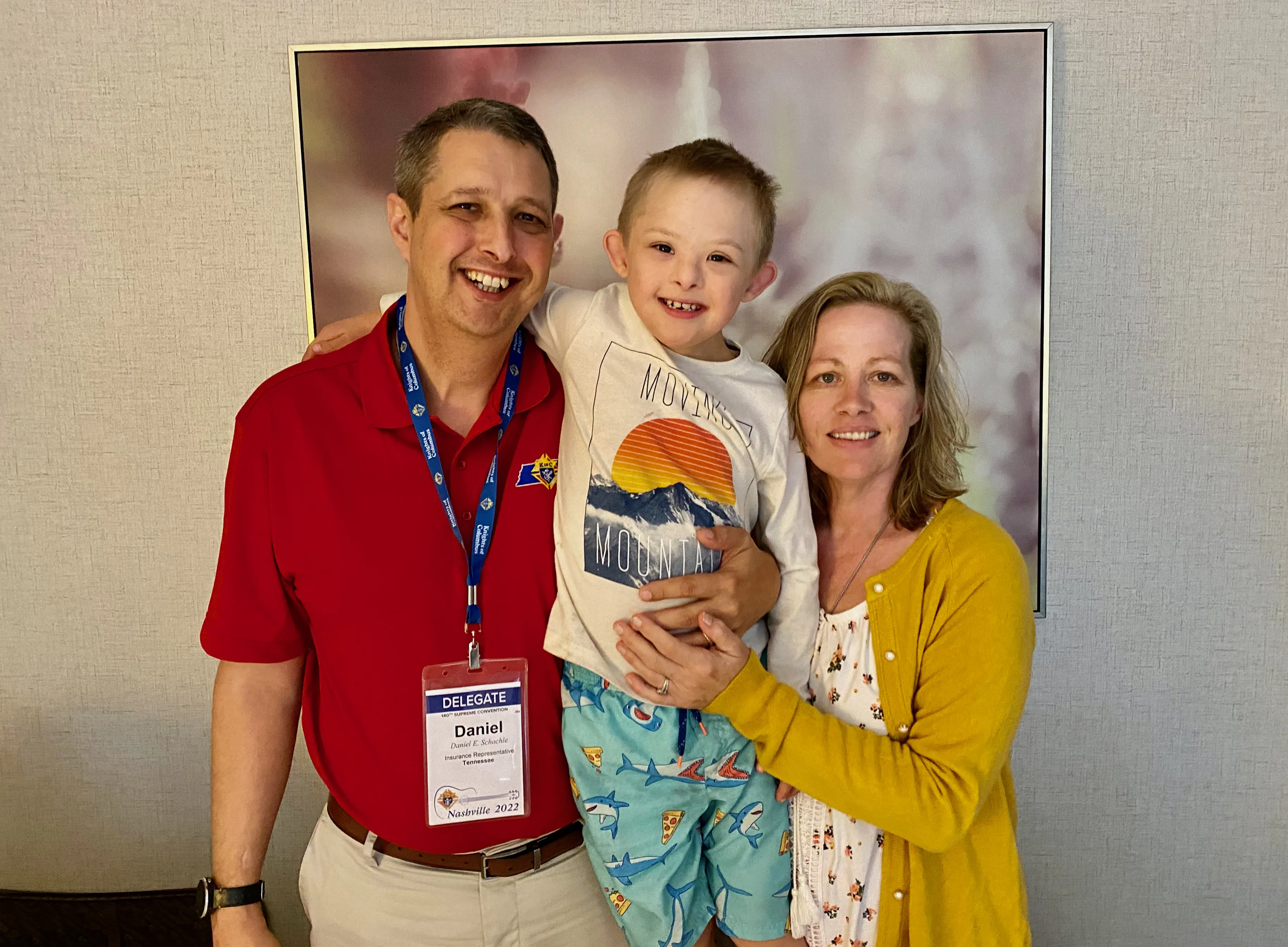 Daniel and Michelle Schachle with their son, Michael McGivney Schachle, 7, at the annual convention of the Knights of Columbus held Aug. 1-4, 2022, in Nashville, Tennessee.?w=200&h=150