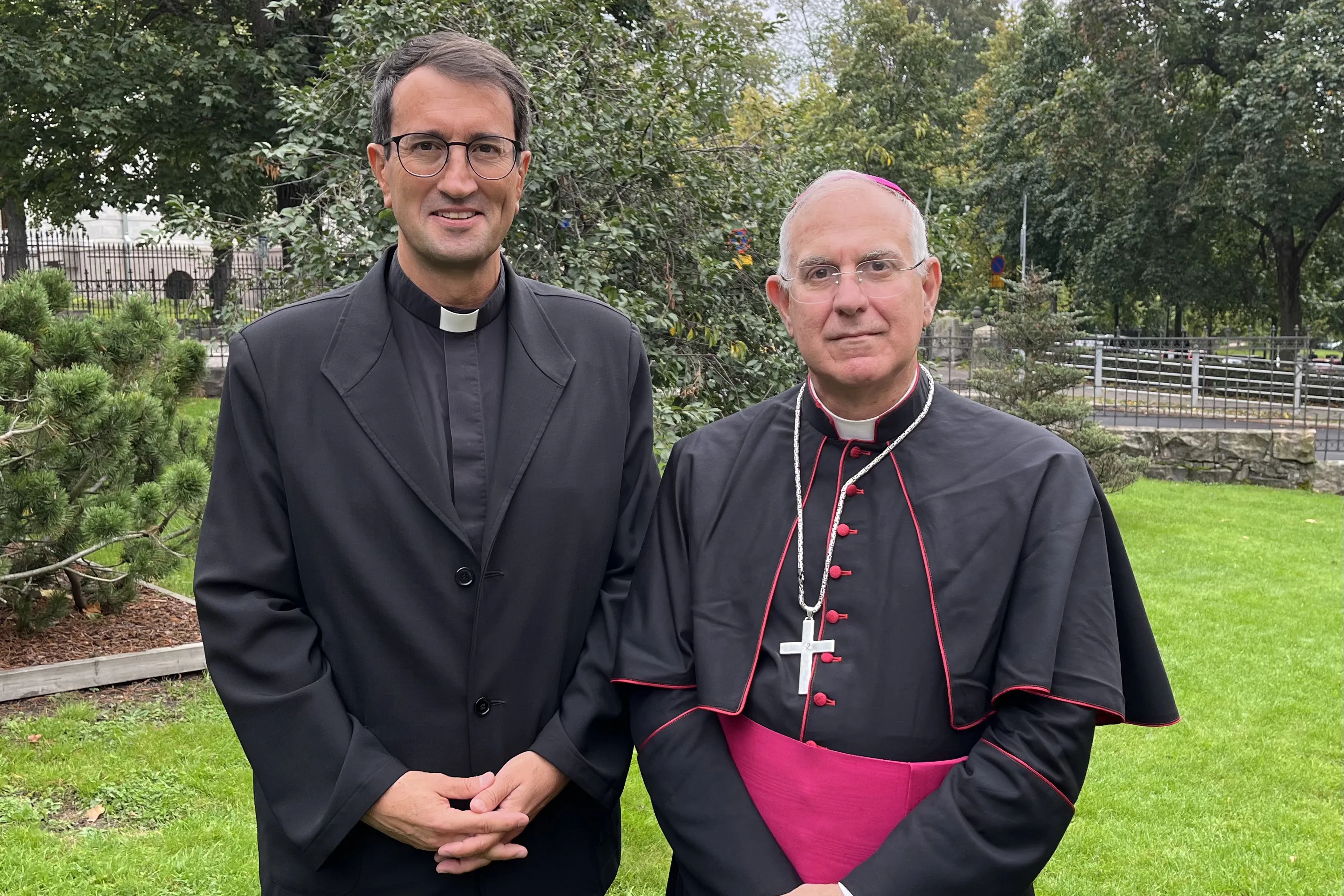 Bishop-elect Raimo Ramón Goyarrola Belda of Helsinki, left, and Archbishop Julio Murat, apostolic nuncio to the Nordic countries.?w=200&h=150