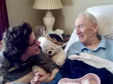 Amanda Achtman's last photo with her grandfather, Joseph Achtman.