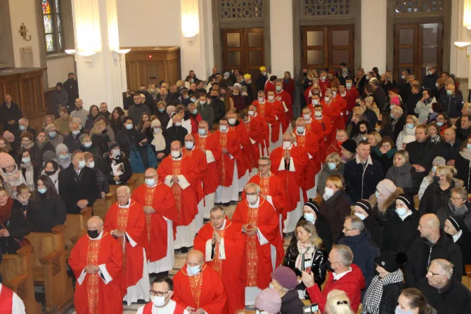 Archbishop Marek Jędraszewski celebrates a Mass at Niepokalanów in Poland, Jan. 8, 2022
