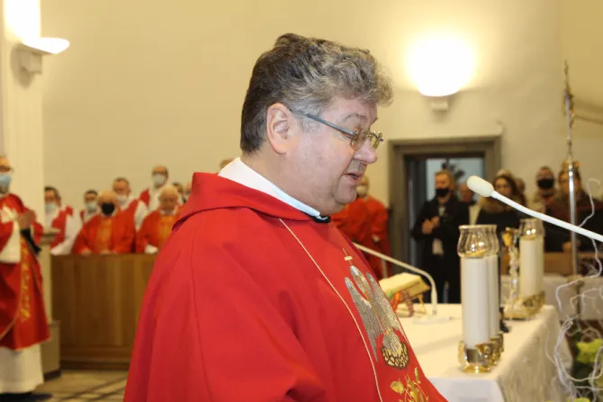 Archbishop Marek Jędraszewski celebrates a Mass at Niepokalanów in Poland, Jan. 8, 2022