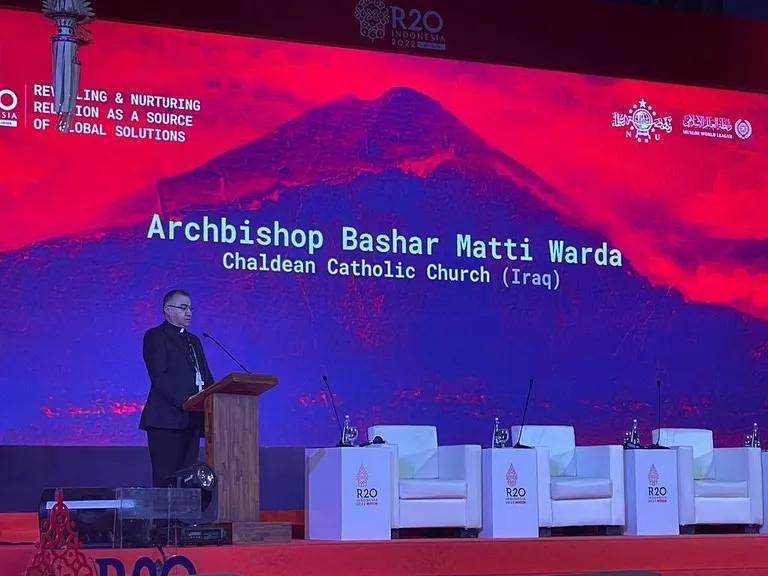 Archbishop Bashar Warda speaking at the R20 Summit in Indonesia, Nov. 2, 2022?w=200&h=150