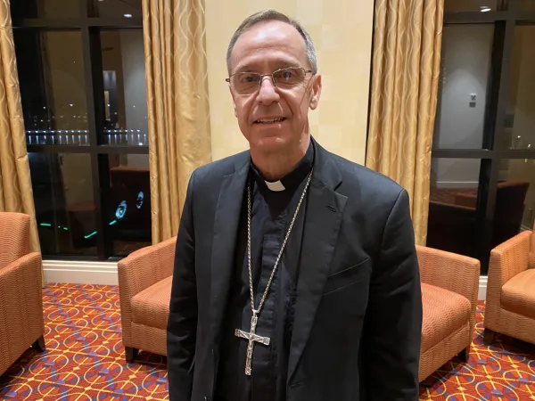 Archbishop Charles C. Thompson of Indianapolis at the the 2021 Fall Assembly of the United States Conference of Catholic Bishops in Baltimore. Shannon Mullen/CNA