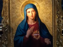An image of the Immaculate Heart of Mary at St. Peter's Church, Vienna, Austria.