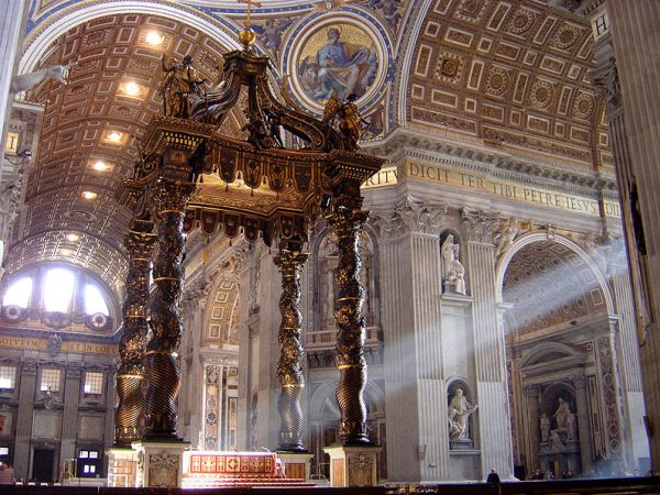 Readers may be familiar with Bernini's famous baldacchino in St. Peter's. Ricardo André Frantz|Wikipedia|CC BY-SA 3.0
