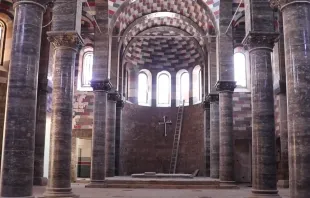 The Dominican Church of Our Lady of the Hour, one of the most emblematic in Mosul, northern Iraq, has been completely restored after the destruction carried out by Islamic State terrorists 10 years ago. Credit: ACI Mena/YouTube