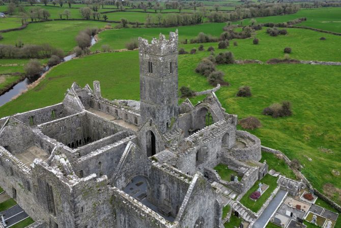 Quin Abbey in County Clare, Ireland.