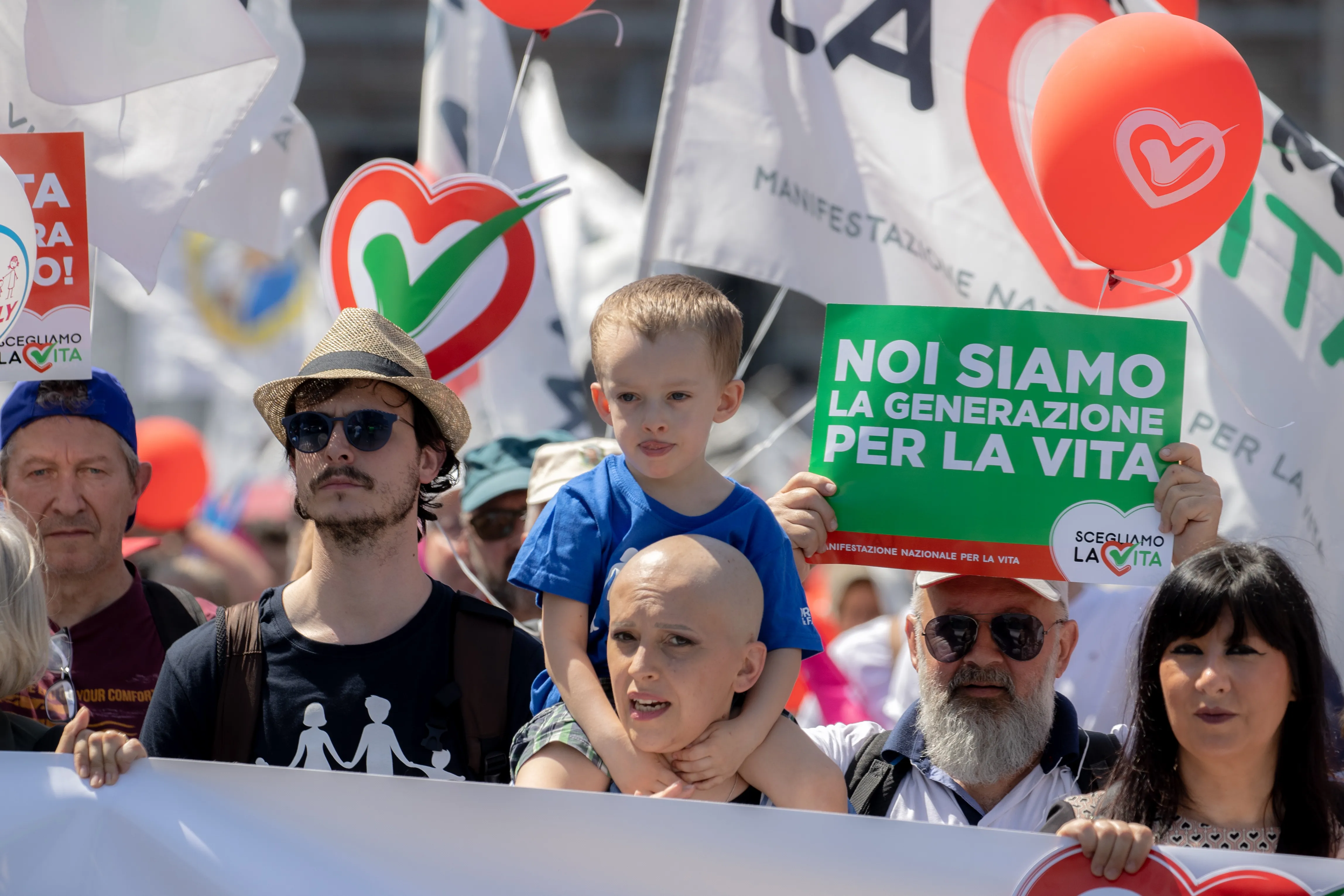 Participants in Italy's pro-life demonstration in Rome on May 21, 2022.?w=200&h=150