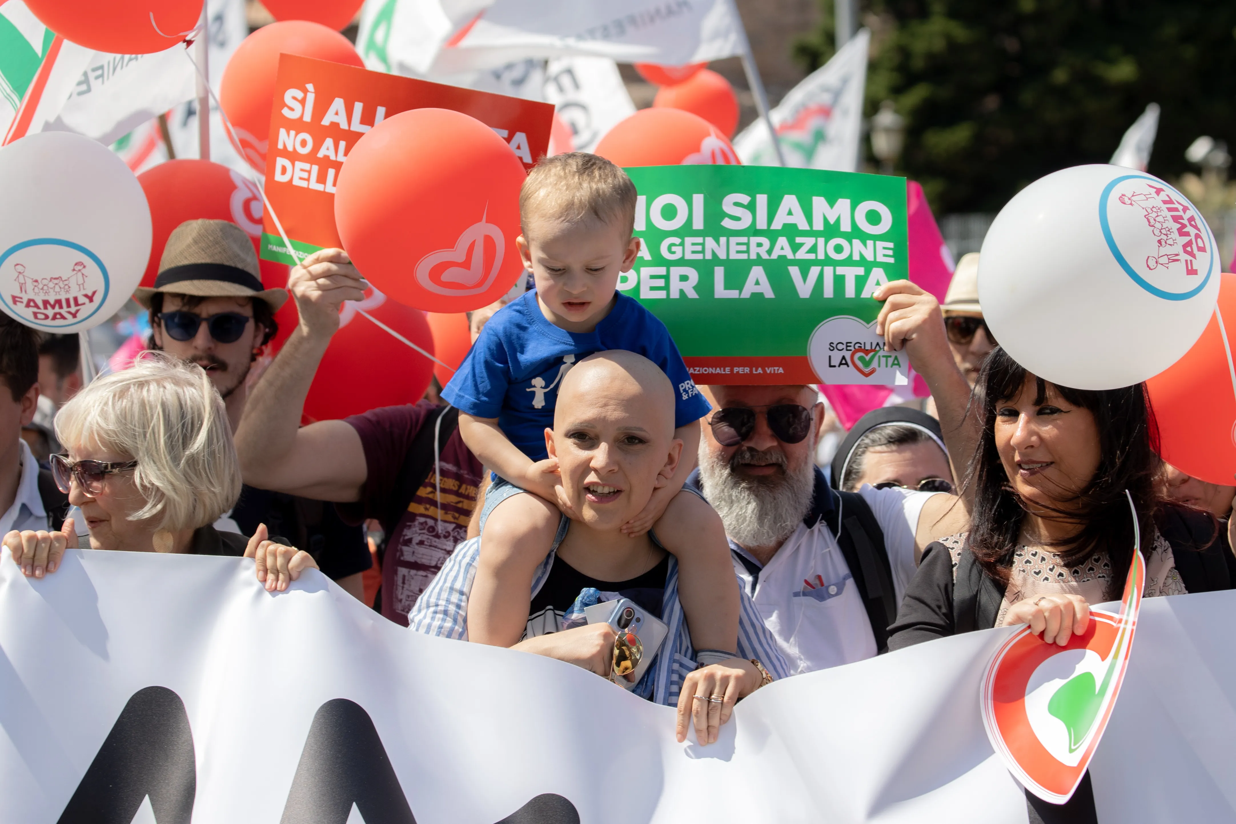 Participants in Italy's pro-life demonstration in Rome on May 21, 2022.?w=200&h=150