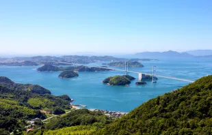 The Seto Inland Sea is the body of water separating Honshū, Shikoku, and Kyūshū, three of the four main islands of Japan. Shutterstock