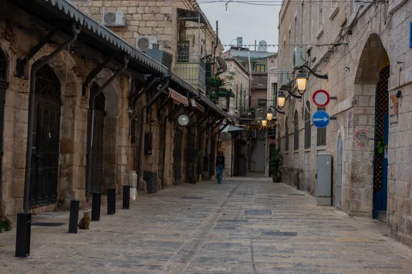 Christian Quarter/New Gate in Jerusalem after Hamas attack on Israel, Oct. 9, 2023. Credit: Marinella Bandini