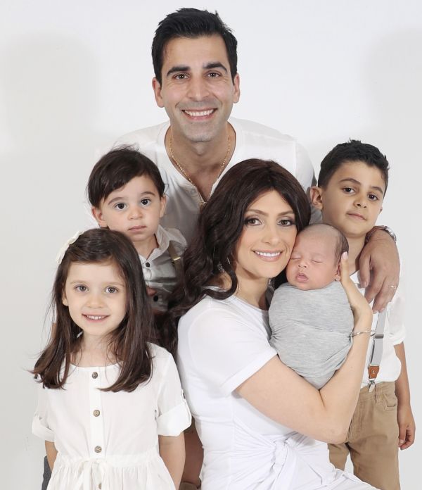 Jessica Hanna with her husband and four children. Jessica Hanna